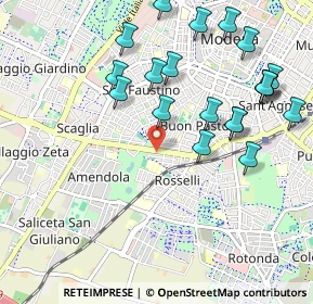 Mappa Viale G. Amendola, 41125 Modena MO, Italia (1.137)