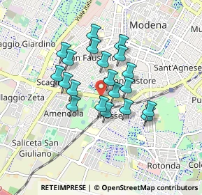 Mappa Viale G. Amendola, 41125 Modena MO, Italia (0.682)