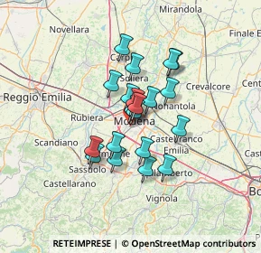 Mappa Viale G. Amendola, 41125 Modena MO, Italia (9.3875)