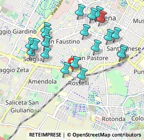 Mappa Via Bramante, 41125 Modena MO, Italia (1.036)