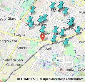 Mappa Via Bramante, 41125 Modena MO, Italia (1.1015)