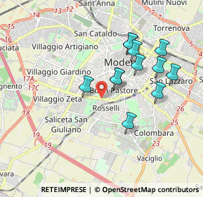 Mappa Via Bramante, 41125 Modena MO, Italia (1.69333)