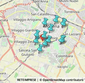 Mappa Via Bramante, 41125 Modena MO, Italia (1.21923)