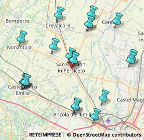 Mappa Via S. Vincenzo, 40017 San Giovanni in Persiceto BO, Italia (9.35)
