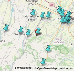 Mappa Via Giuseppe Mazzini, 42020 Quattro Castella RE, Italia (10.0685)