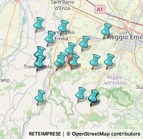 Mappa Via Giuseppe Mazzini, 42020 Quattro Castella RE, Italia (6.8905)