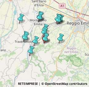 Mappa Via Giuseppe Mazzini, 42020 Quattro Castella RE, Italia (6.11647)