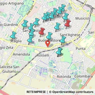 Mappa Via Vicenza, 41125 Modena MO, Italia (1.058)