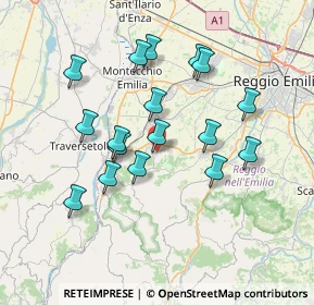 Mappa Via dei Lavoratori, 42020 Quattro Castella RE, Italia (6.75941)