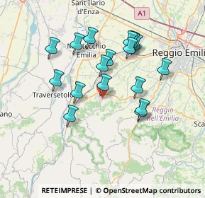 Mappa Via dei Lavoratori, 42020 Quattro Castella RE, Italia (6.64556)