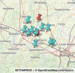 Mappa Via Temide, 41013 Castelfranco Emilia MO, Italia (8.96667)