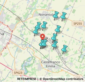 Mappa Via Temide, 41013 Castelfranco Emilia MO, Italia (2.6075)