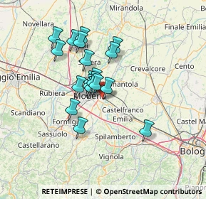 Mappa Via dei Fonditori, 41122 Modena MO, Italia (10.81632)