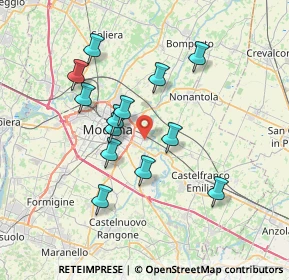 Mappa Via dei Fonditori, 41122 Modena MO, Italia (6.56615)