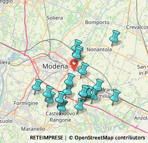 Mappa Via dei Fonditori, 41122 Modena MO, Italia (6.945)