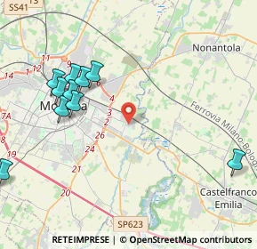 Mappa Via dei Fonditori, 41122 Modena MO, Italia (5.93077)