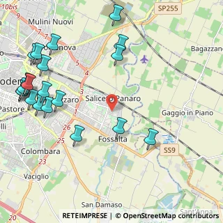 Mappa Via dei Fonditori, 41122 Modena MO, Italia (2.8715)