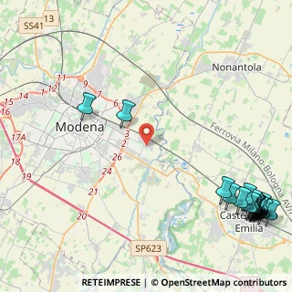 Mappa Via dei Fonditori, 41122 Modena MO, Italia (7.0175)