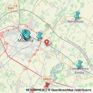 Mappa Via dei Fonditori, 41122 Modena MO, Italia (5.42833)