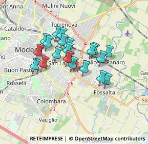 Mappa Via Umberto Giordano, 41122 Modena MO, Italia (1.3915)