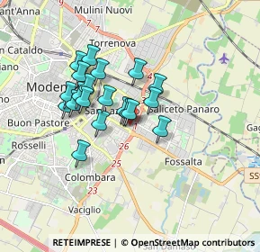 Mappa Via Umberto Giordano, 41122 Modena MO, Italia (1.3515)