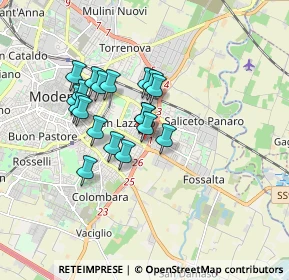 Mappa Via Umberto Giordano, 41122 Modena MO, Italia (1.33895)