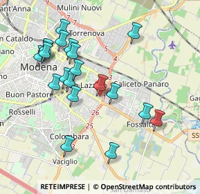 Mappa Via Umberto Giordano, 41122 Modena MO, Italia (1.977)