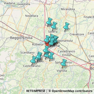 Mappa Via Cardinale Guglielmo Massaia, 41126 Modena MO, Italia (9.33941)