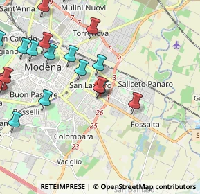 Mappa Direzionale Toscanini, 41122 Modena MO, Italia (2.7025)