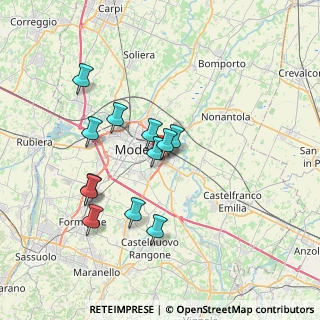 Mappa Direzionale Toscanini, 41122 Modena MO, Italia (6.50833)