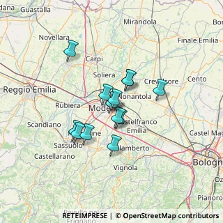 Mappa Direzionale Toscanini, 41122 Modena MO, Italia (9.64692)