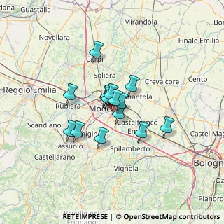 Mappa Direzionale Toscanini, 41122 Modena MO, Italia (8.61067)