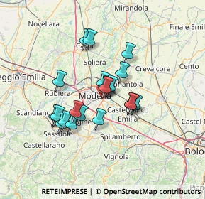 Mappa Direzionale Toscanini, 41122 Modena MO, Italia (10.7045)