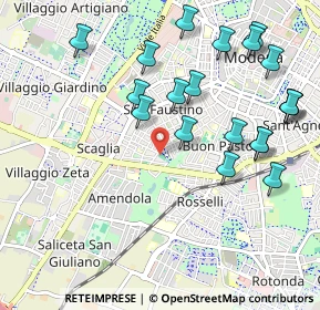 Mappa Via Wiligelmo, 41124 Modena MO, Italia (1.145)