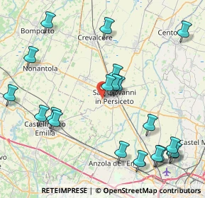 Mappa Via Alexander Fleming, 40017 San Giovanni in Persiceto BO, Italia (10.0205)