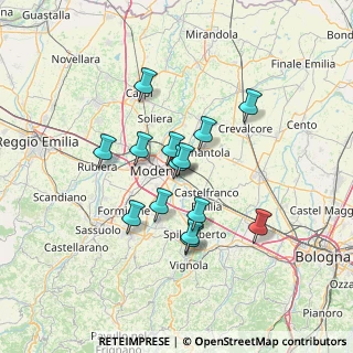 Mappa Via dei Tipografi, 41122 Modena MO, Italia (11.09)