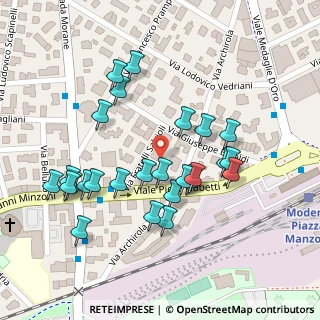 Mappa Viale P. Gobetti, 41124 Modena MO, Italia (0.11852)