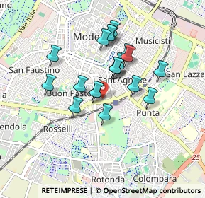 Mappa Viale P. Gobetti, 41124 Modena MO, Italia (0.7095)