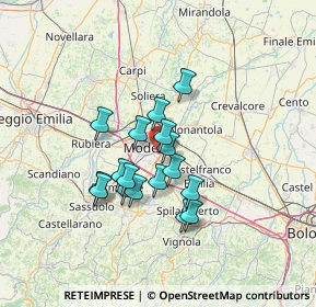 Mappa Via Mario Allegretti, 41125 Modena MO, Italia (10.48118)