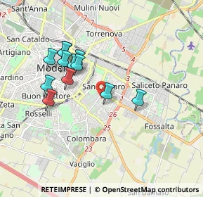 Mappa Via Mario Allegretti, 41125 Modena MO, Italia (1.68417)