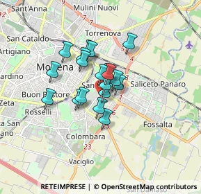 Mappa Via Mario Allegretti, 41125 Modena MO, Italia (1.09842)