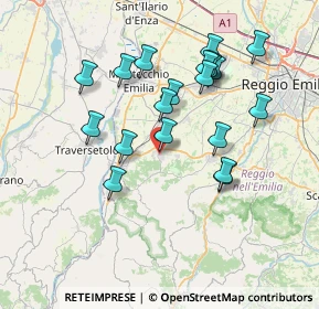 Mappa Via Antonio Allegri, 42020 Quattro Castella RE, Italia (7.0345)