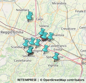 Mappa Via Niccolò dall'Arca, 41124 Modena MO, Italia (11.06733)