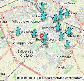 Mappa Via Niccolò dall'Arca, 41124 Modena MO, Italia (1.8375)