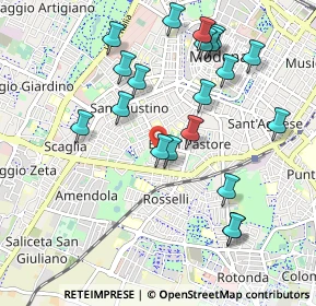 Mappa Via Niccolò dall'Arca, 41124 Modena MO, Italia (1.0435)