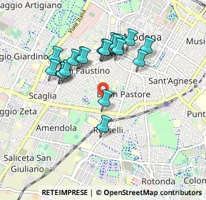 Mappa Via Niccolò dall'Arca, 41124 Modena MO, Italia (0.8295)