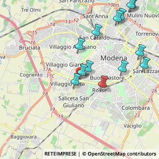 Mappa Via Alessandro Cagliostro, 41124 Modena MO, Italia (2.42385)