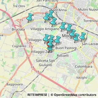 Mappa Via Alessandro Cagliostro, 41124 Modena MO, Italia (1.655)