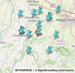 Mappa Via Roma, 42020 Quattro Castella RE, Italia (7.35813)