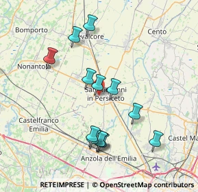 Mappa Via Bodoni, 40017 San Giovanni in Persiceto BO, Italia (7.39385)